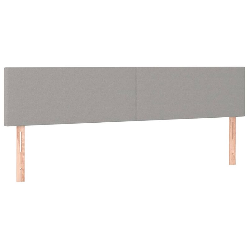 Foto van The living store hoofdeind - classic s - bedaccessoires - 160x5x78/88cm - lichtgrijs