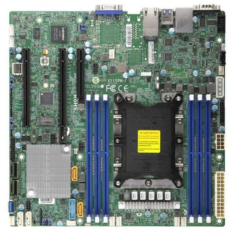 Foto van Supermicro x11spm-f moederbord socket intel 3647 vormfactor micro-atx moederbord chipset intel® c621