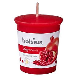 Foto van Bolsius geurkaars true scents pomegranate 4,5 cm wax rood