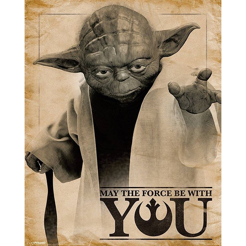 Foto van Pyramid star wars classic yoda may the force be with you poster 40x50cm