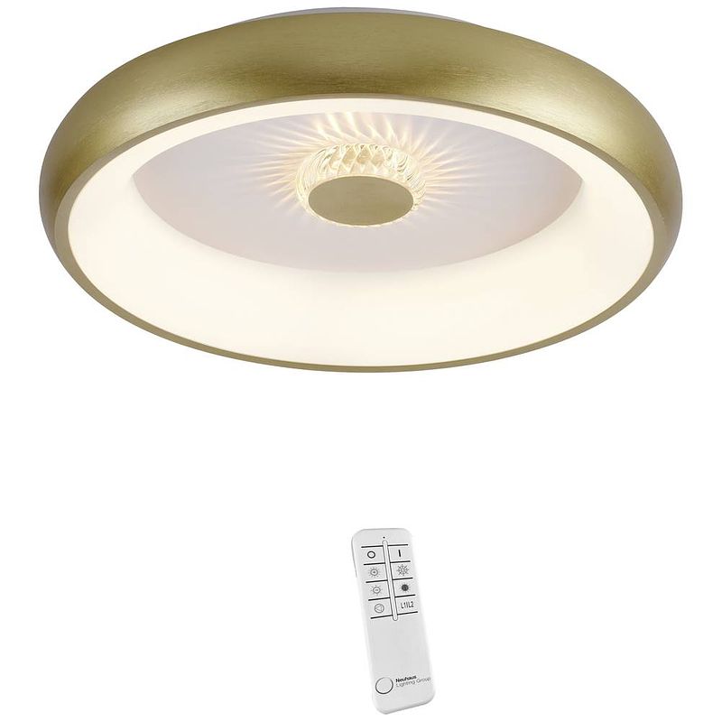 Foto van Just light 14384-60 vertigo led-plafondlamp led 29 w messing