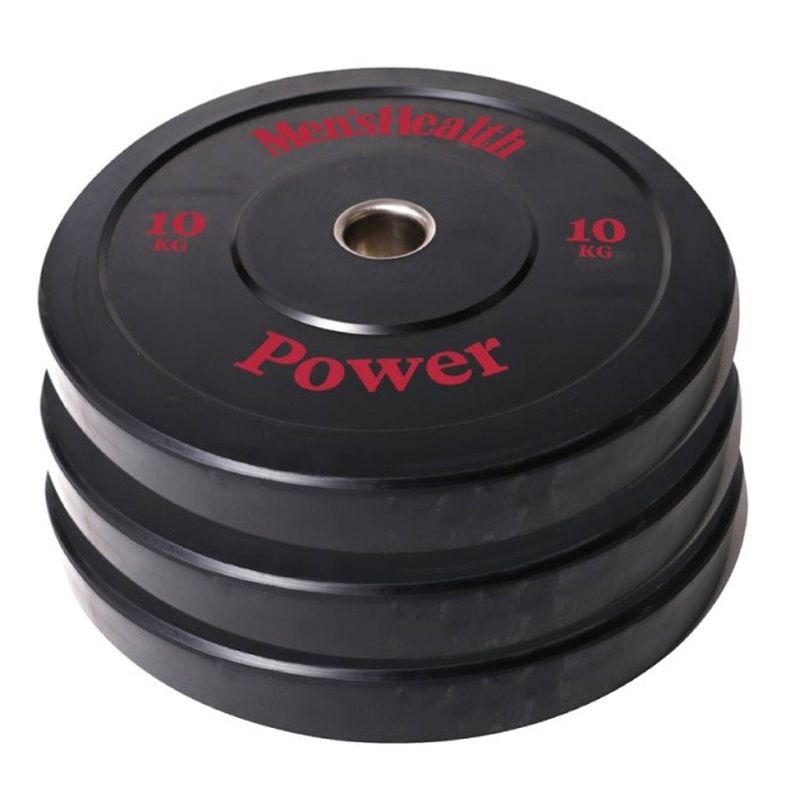 Foto van Men's health bumper plate - halterschijf - 50 mm - 10 kg