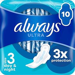 Foto van Always ultra maandverband day & nigh vleugels 10 stuks bij jumbo