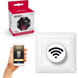 Foto van Proventa slimme dimmer met centraalplaat voor philips hue - universeel - 2 draads zigbee draaidimmer