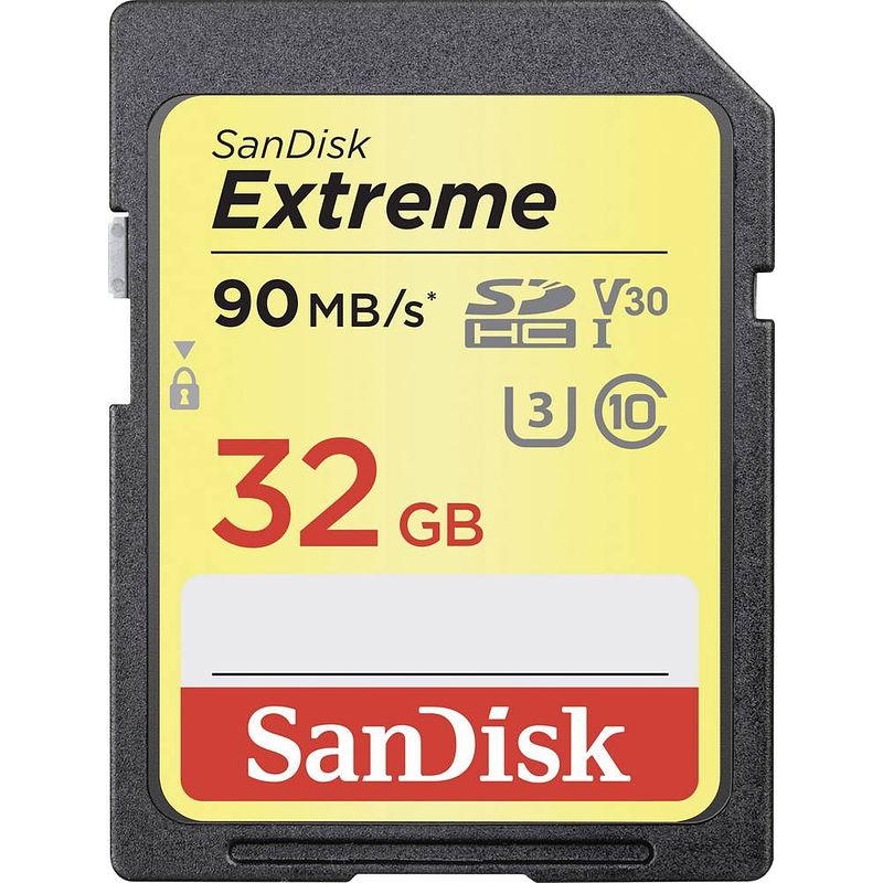 Foto van Sandisk extreme® sdhc-kaart 32 gb class 10, uhs-i, uhs-class 3