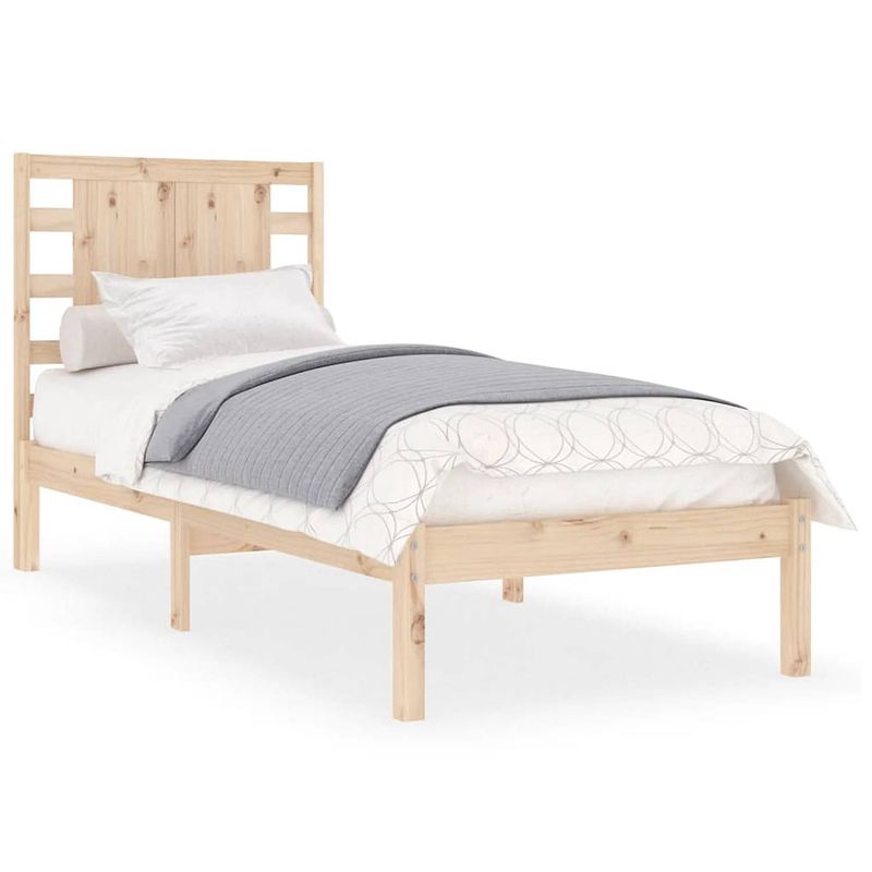 Foto van The living store houten bedframe - classic - 100 x 200 cm - massief grenenhout