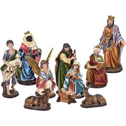 Foto van Kerststal figuren - kerstbeeldjes voor kerststal - set van 10 stuks