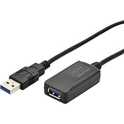 Foto van Ansmann usb-kabel usb 3.2 gen1 (usb 3.0 / usb 3.1 gen1) usb-a stekker, usb-a bus 5.00 m zwart da-73104