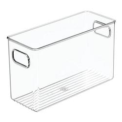 Foto van Idesign - opbergbox met handvat, 25.4 x 9.9 x 15.5 cm, kunststof, transparant - idesign linus
