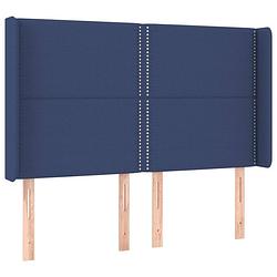 Foto van The living store hoofdeind s - hoofdbord - verstelbare hoogte - blauw - 147x16x118/128 cm