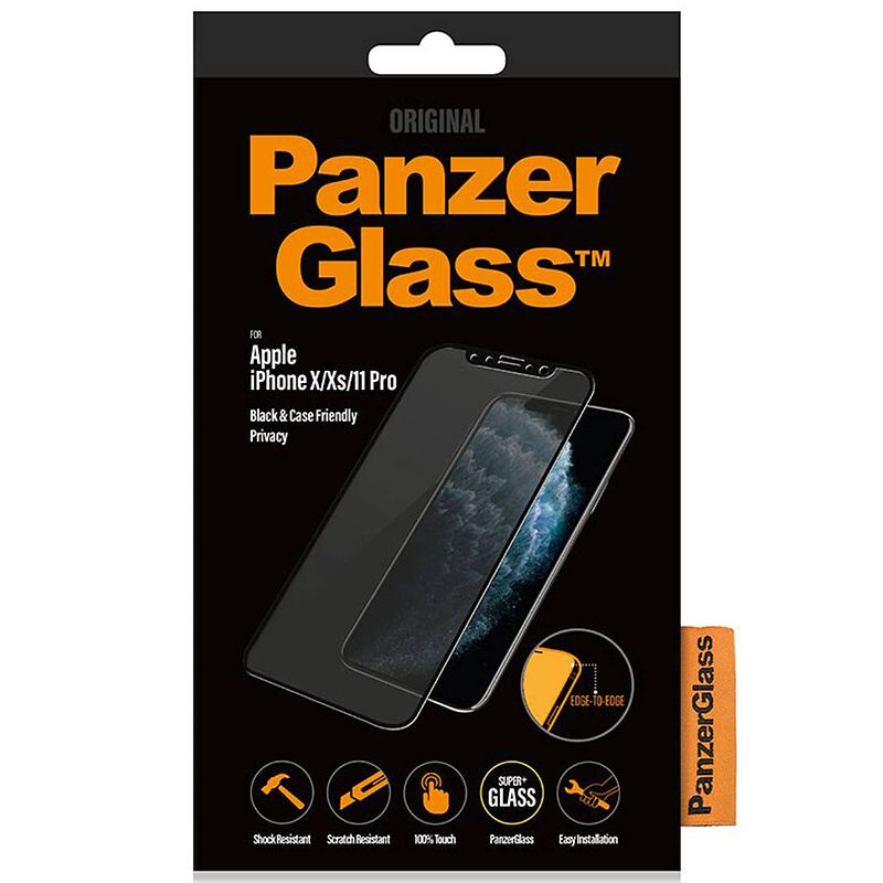 Foto van Panzerglass case friendly privacy screenprotector voor iphone 11 pro / xs / x