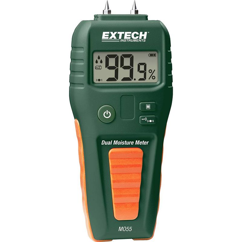 Foto van Extech mo55 materiaalvochtmeter meetbereik bouwvochtigheid 1.5 tot 33 %vol. meetbereik houtvochtigheid (bereik) 5 tot 50 %vol. contactloze ir-meting