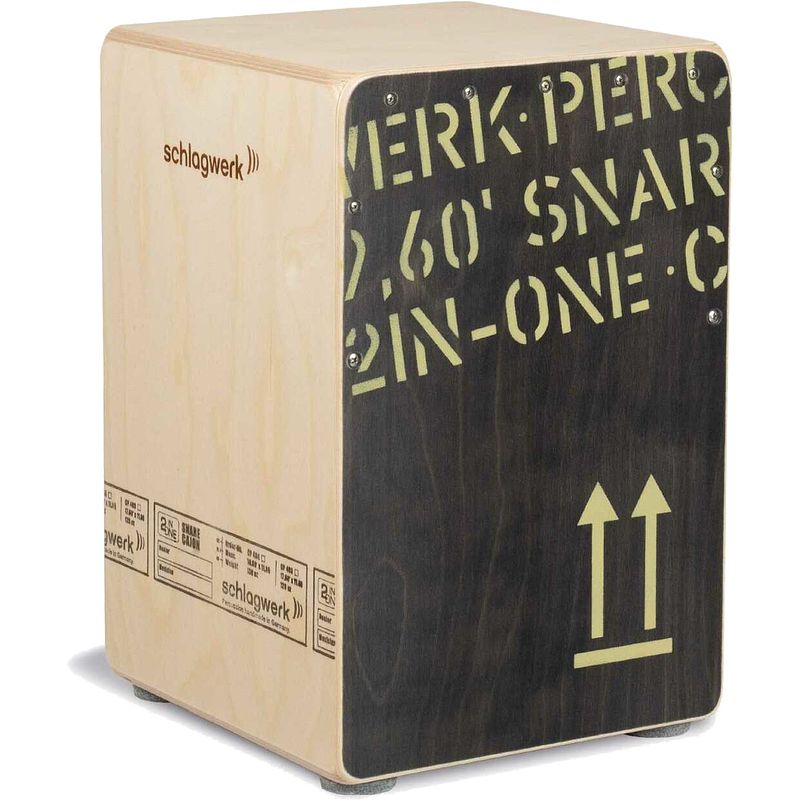 Foto van Schlagwerk cp403blk 2inone snare cajon black edition medium