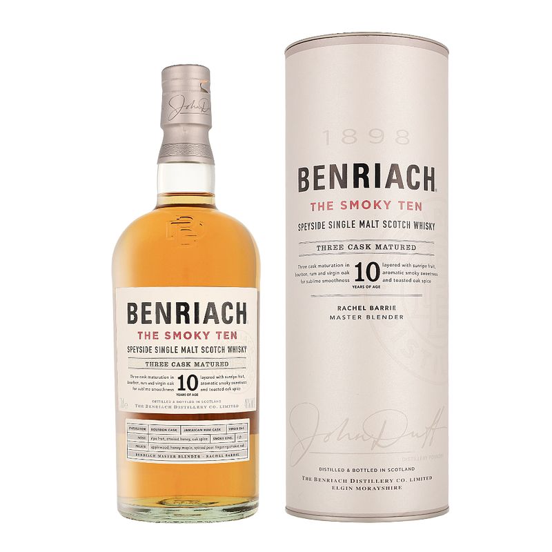 Foto van Benriach 10 years the smoky ten 70cl whisky + giftbox