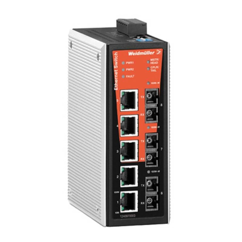 Foto van Weidmüller ie-sw-vl08mt-5tx-3sc industrial ethernet switch