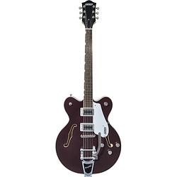 Foto van Gretsch g5622t electromatic centerblock dc dark cherry metallic