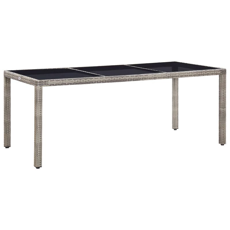 Foto van Vidaxl tuintafel 190x90x75 cm poly rattan grijs