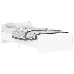 Foto van Vidaxl bedframe bewerkt hout wit 90x190 cm