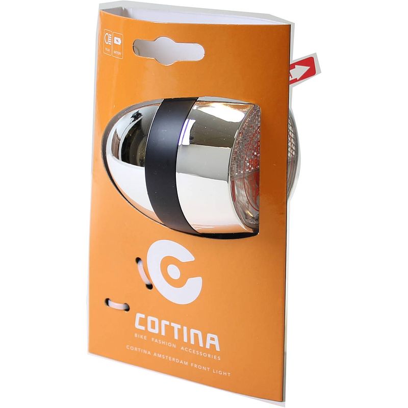 Foto van Cortina koplamp amsterdam batterij chroom zwart