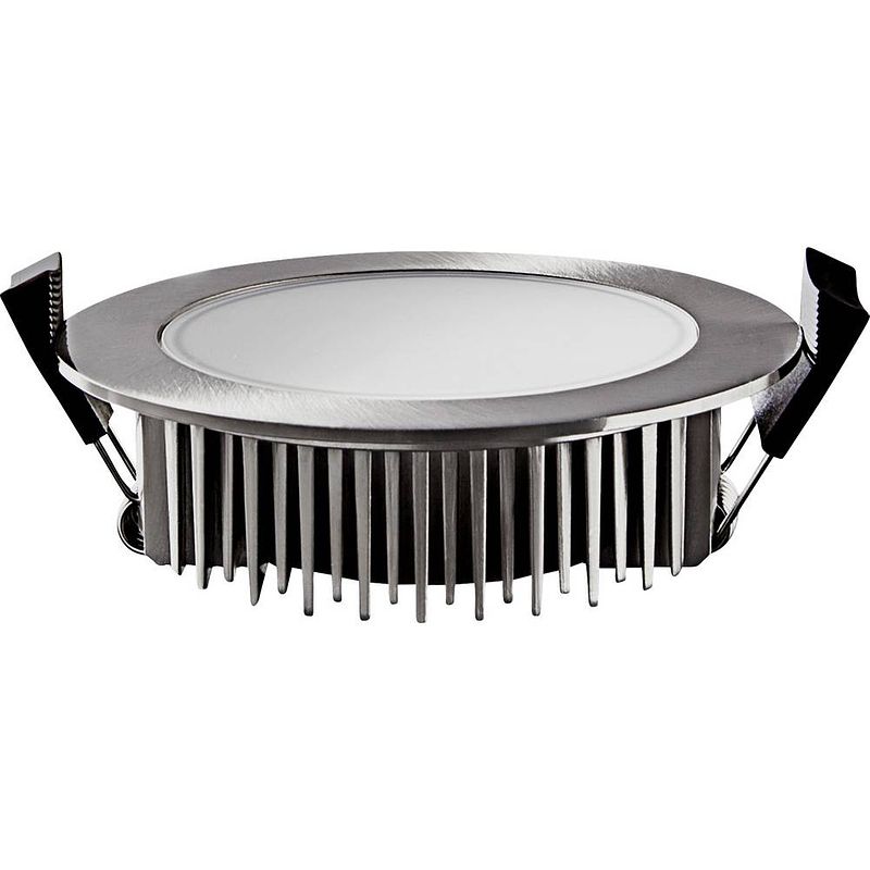 Foto van Heitronic 23156 led-inbouwlamp led led vast ingebouwd 13 w nikkel (mat)