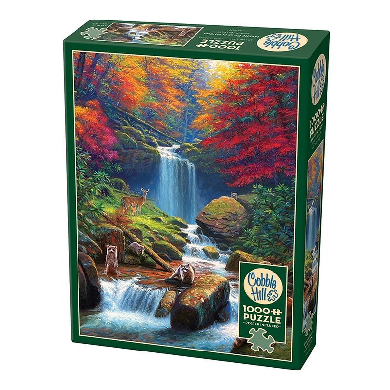 Foto van Cobble hill puzzle 1000 pieces - mystic falls in autumn