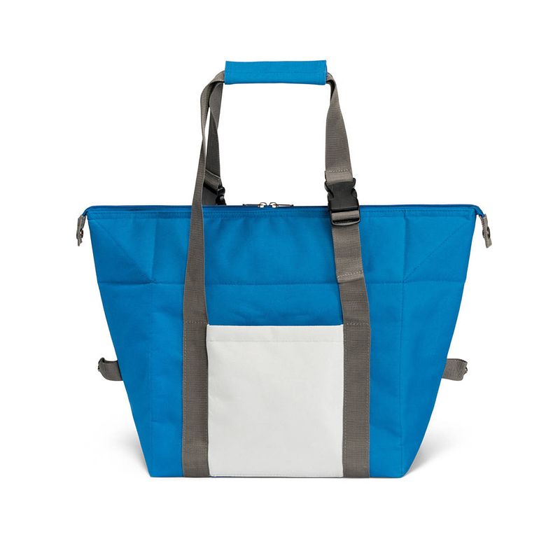 Foto van Strand/picknick isolatie koeltas blauw 15 liter inhoud en 38 x 33 x 18 cm - koeltas