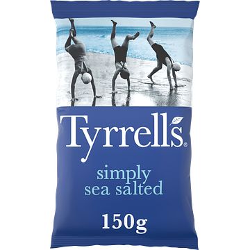 Foto van Tyrrells naturel chips simply sea salted 8 x 150g bij jumbo