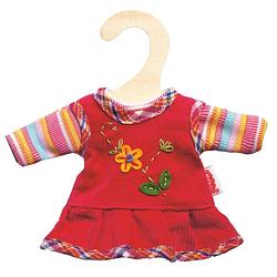 Foto van Heless poppenjurkje met shirt rood voor pop van 20-25 cm