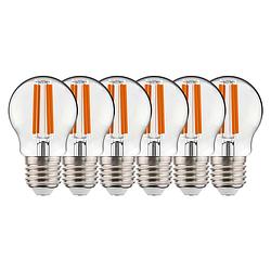 Foto van Proventa vintage led filament lamp e27 - ‚åä 45 mm - 3 staps dimbaar - 6-pack g45 led lampen