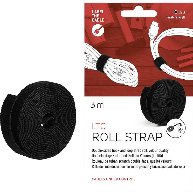 Foto van Label the cable ltc 1210 19 inch klittenband zwart