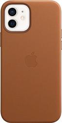 Foto van Apple iphone 12 en 12 pro back cover met magsafe leer zadelbruin