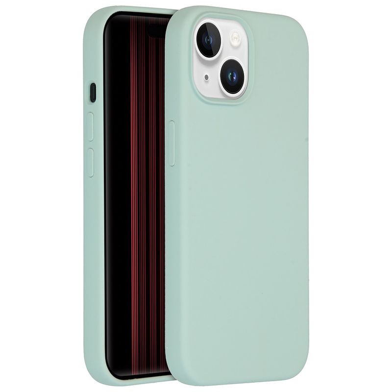 Foto van Accezz liquid silicone backcover iphone 15 telefoonhoesje blauw