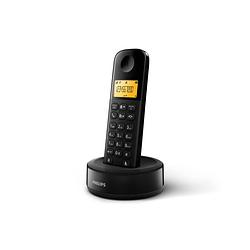 Foto van Philips d1601b - draadloze dect-telefoon met 1 handset, groot display (4,1 cm) en nummerherkenning - zwart