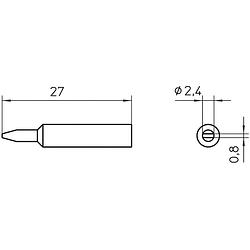 Foto van Weller xnt b soldeerpunt beitelvorm grootte soldeerpunt 2.4 mm inhoud: 1 stuk(s)