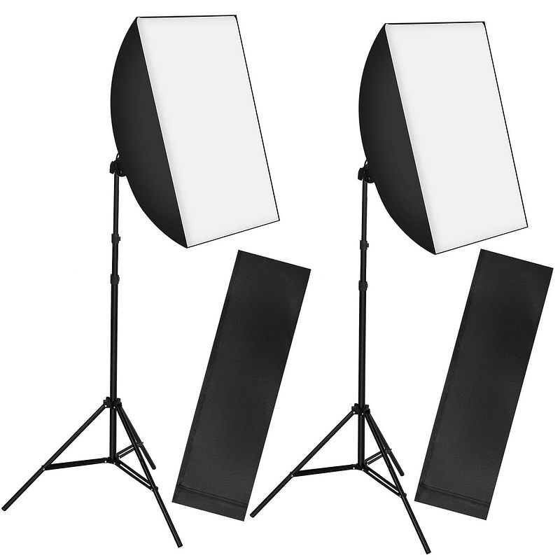 Foto van Tectake® - 2x studiolamp voor digitale of analoge fotografie, softbox - 403354