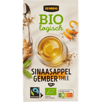 Foto van Jumbo biologisch sinaasappel gember thee 20 stuks