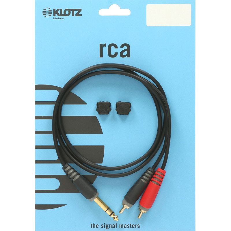 Foto van Klotz ay3-0200 y-kabel 6.3mm stereo jack - 2x rca 2 meter