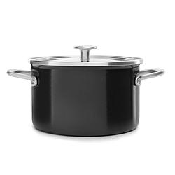 Foto van Kitchenaid kookpan steel core enamel onyx zwart - ø 24 cm / 6 liter