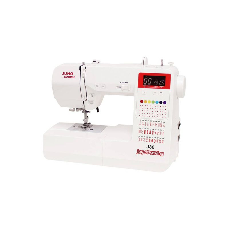 Foto van Janome juno j30 naaimachine - wit/rood - 30 steken