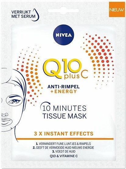 Foto van Nivea q10 energy instant recharge tissue mask bij jumbo