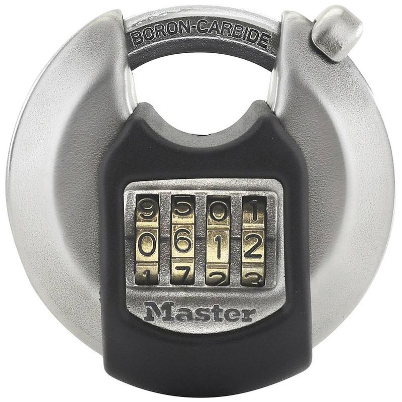 Foto van Master lock discus hangslot excell 70 mm roestvrij staal m40eurdnum