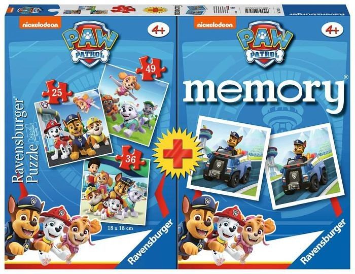 Foto van Ravensburger spel memory + puzzel paw patrol