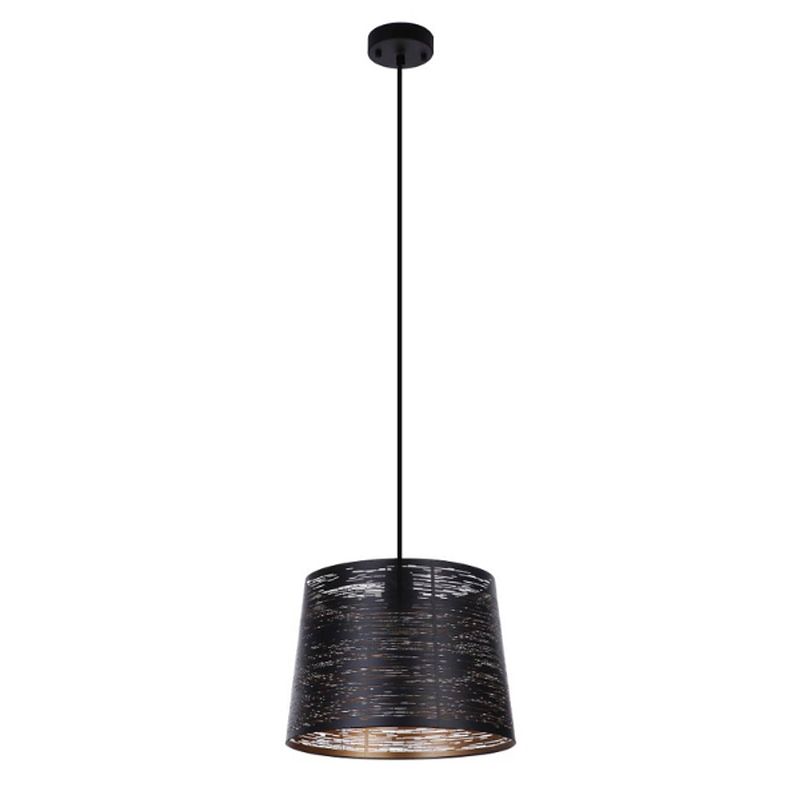 Foto van Industriële hanglamp becca - l:35cm - e27 - metaal - zwart