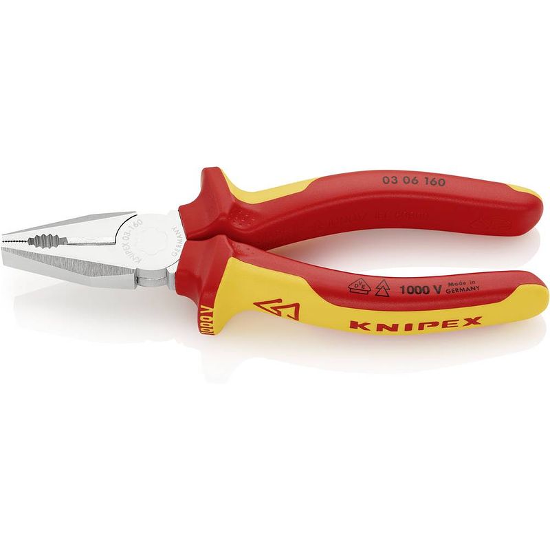 Foto van Knipex 03 06 160 vde combinatietang 160 mm din iso 5746, din en 60900