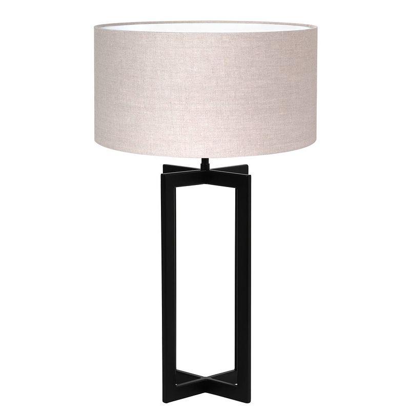 Foto van Light & living mace tafellamp zwart/beige