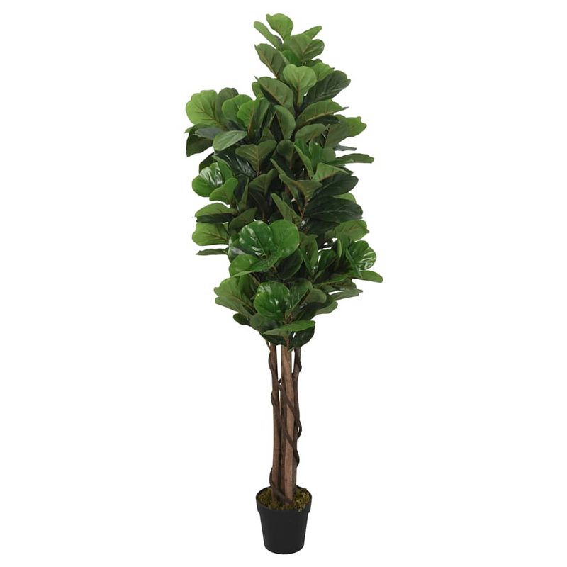 Foto van Vidaxl kunstplant vijgenboom 134 bladeren 120 cm groen