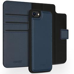 Foto van Accezz premium leather 2 in 1 wallet book case voor apple iphone se (2022 / 2020) / 8 / 7 / 6(s) telefoonhoesje blauw