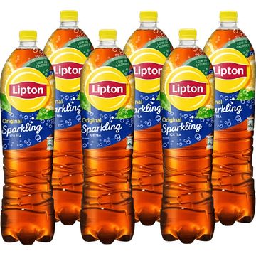 Foto van Lipton ice tea sparkling original 6 x 1, 5l bij jumbo