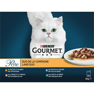 Foto van Purina® gourmet perle kattenvoer land duo 12 x 85g bij jumbo