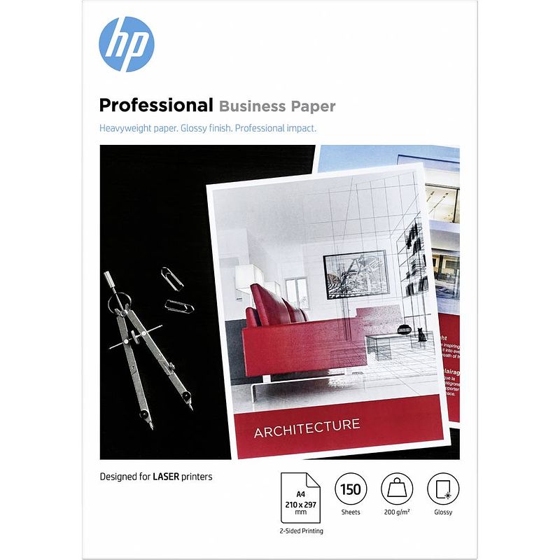 Foto van Hp professional glossy 7mv83a fotopapier din a4 200 g/m² 1 stuk(s) glanzend